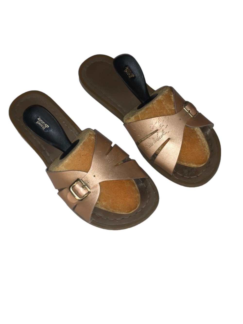 Women's Salt Water Sandal Rose Gold Brown Slide Sandals US 5